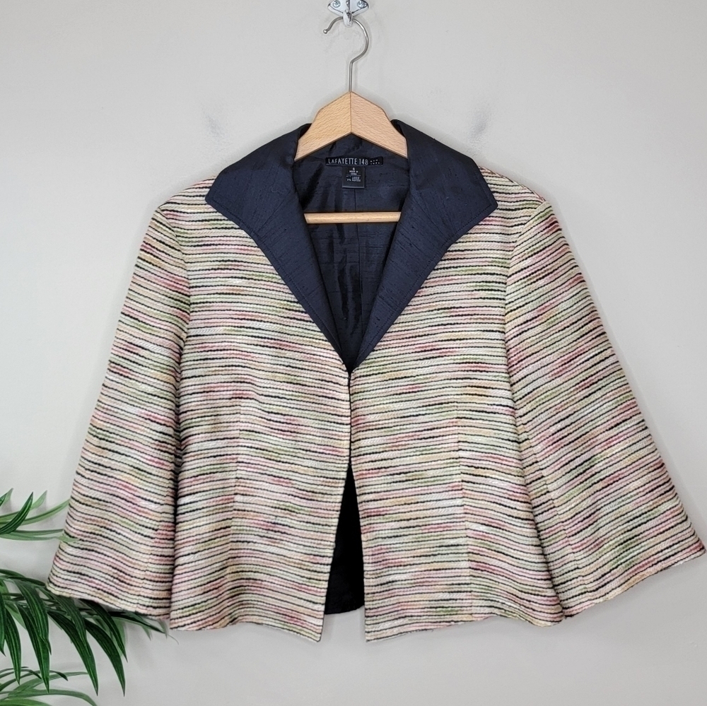 Lafayette 148 | Marled Colorful Striped Blazer Size 6 Business Office Work
